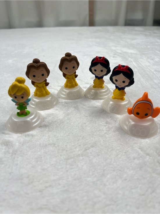 Disney Other - McDonalds Disney 100 Happy Meal Figures Lot 6 Belle Snow White Tinker Bell Nemo
